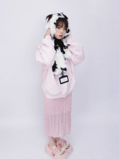 Original Babes Heavy Industries Plush Panels Warm Bib Neck Versatile Scarf【s0000014985】