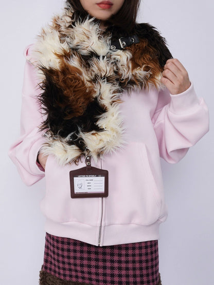 Original Babes Heavy Industries Plush Panels Warm Bib Neck Versatile Scarf【s0000014985】