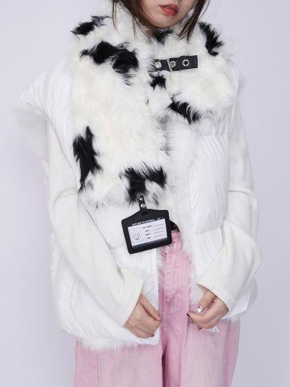 Original Babes Heavy Industries Plush Panels Warm Bib Neck Versatile Scarf【s0000014985】