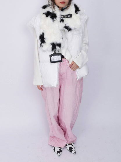 Original Babes Heavy Industries Plush Panels Warm Bib Neck Versatile Scarf【s0000014985】