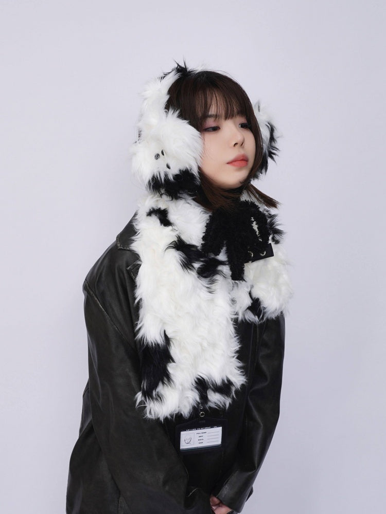 Original Babes Heavy Industries Plush Panels Warm Bib Neck Versatile Scarf【s0000014985】
