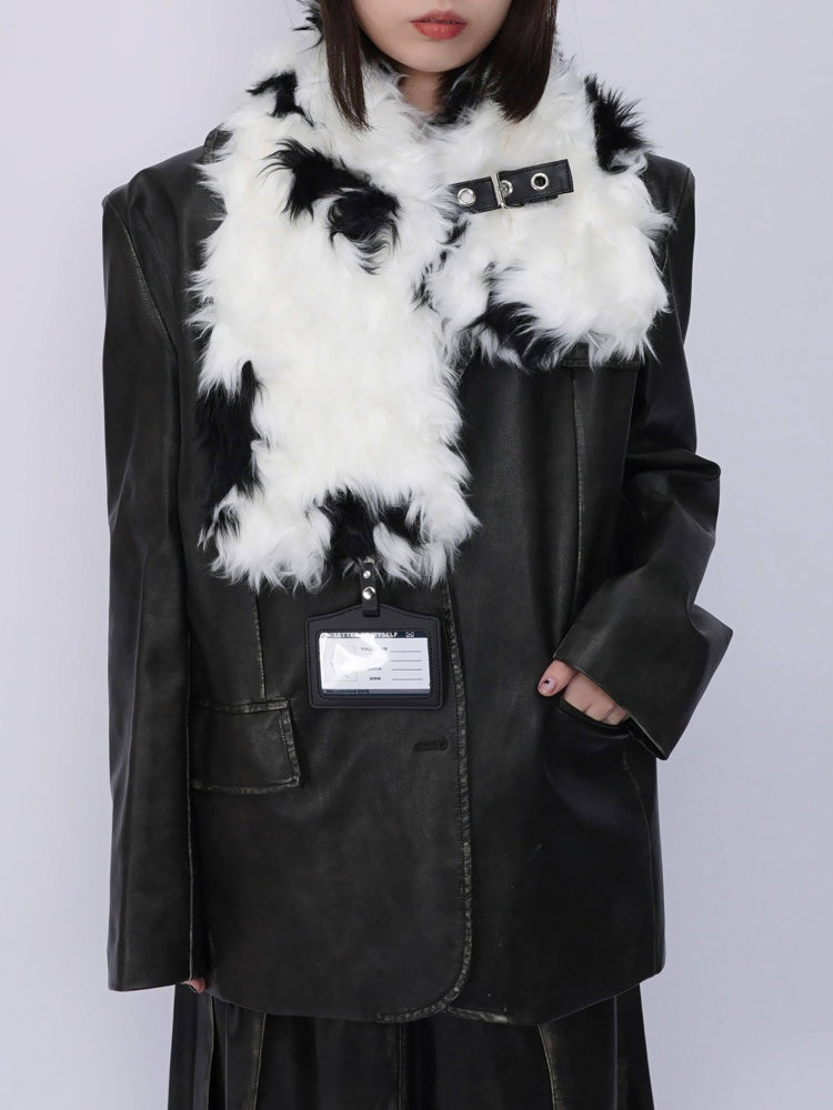 Original Babes Heavy Industries Plush Panels Warm Bib Neck Versatile Scarf【s0000014985】