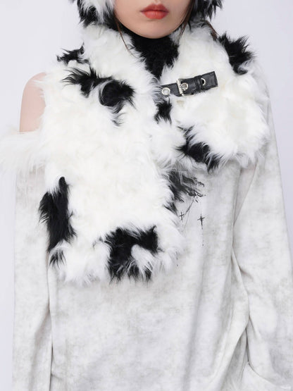 Original Babes Heavy Industries Plush Panels Warm Bib Neck Versatile Scarf【s0000014985】