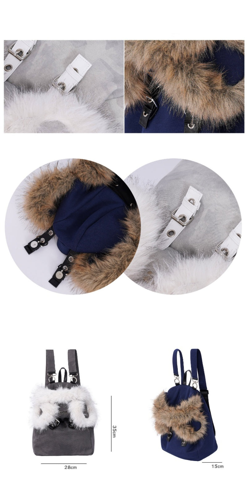 Bear Backpack Cute Class Furry Bag Crossbody Schoolbag【s0000014986】