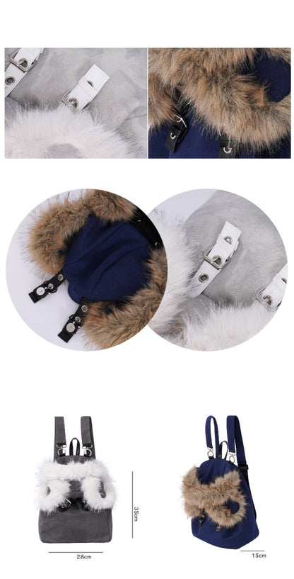 Bear Backpack Cute Class Furry Bag Crossbody Schoolbag【s0000014986】