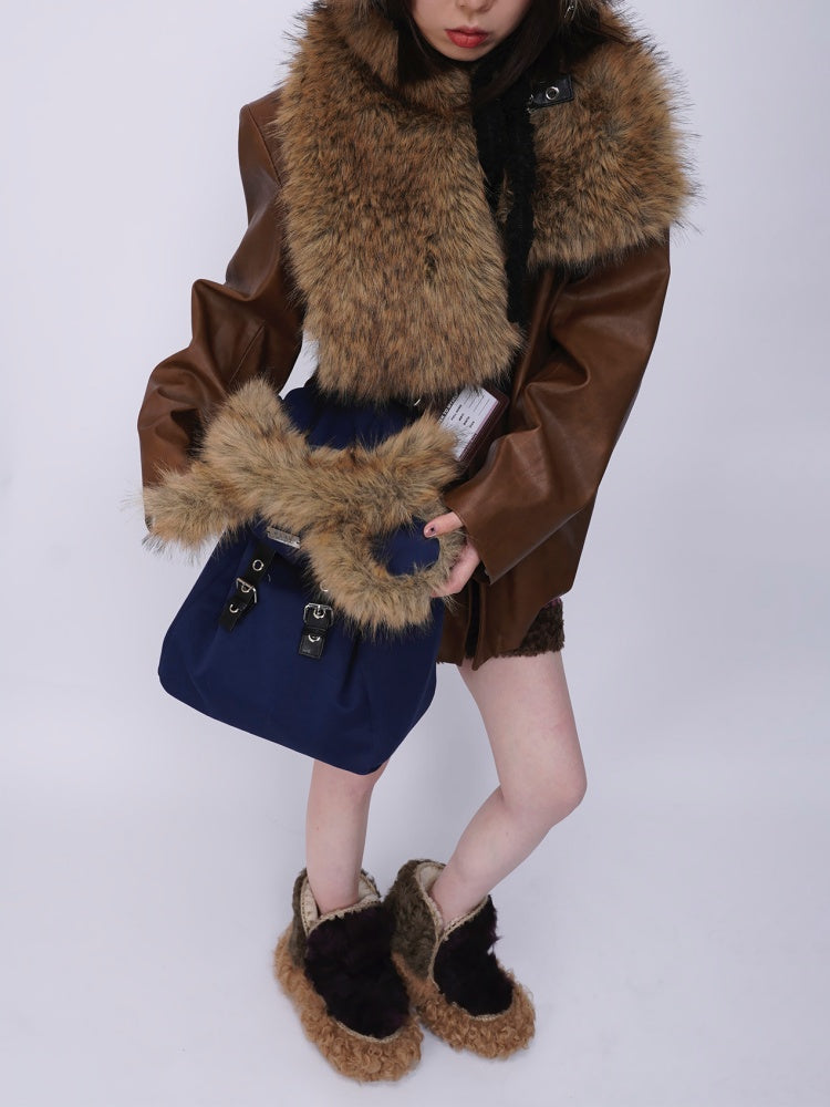 Bear Backpack Cute Class Furry Bag Crossbody Schoolbag【s0000014986】