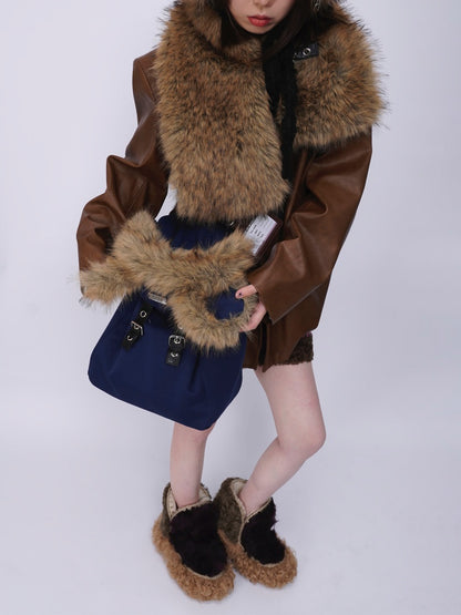 Bear Backpack Cute Class Furry Bag Crossbody Schoolbag【s0000014986】