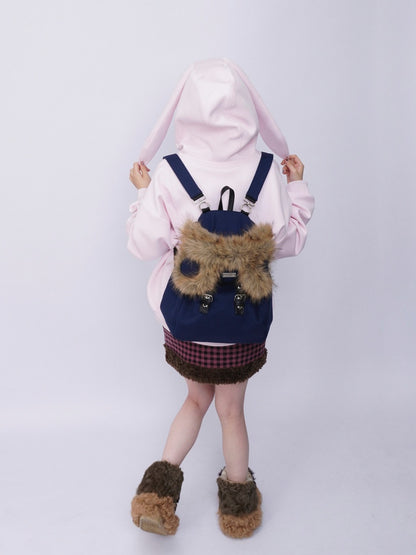 Bear Backpack Cute Class Furry Bag Crossbody Schoolbag【s0000014986】