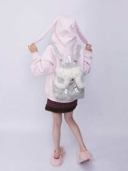 Bear Backpack Cute Class Furry Bag Crossbody Schoolbag【s0000014986】