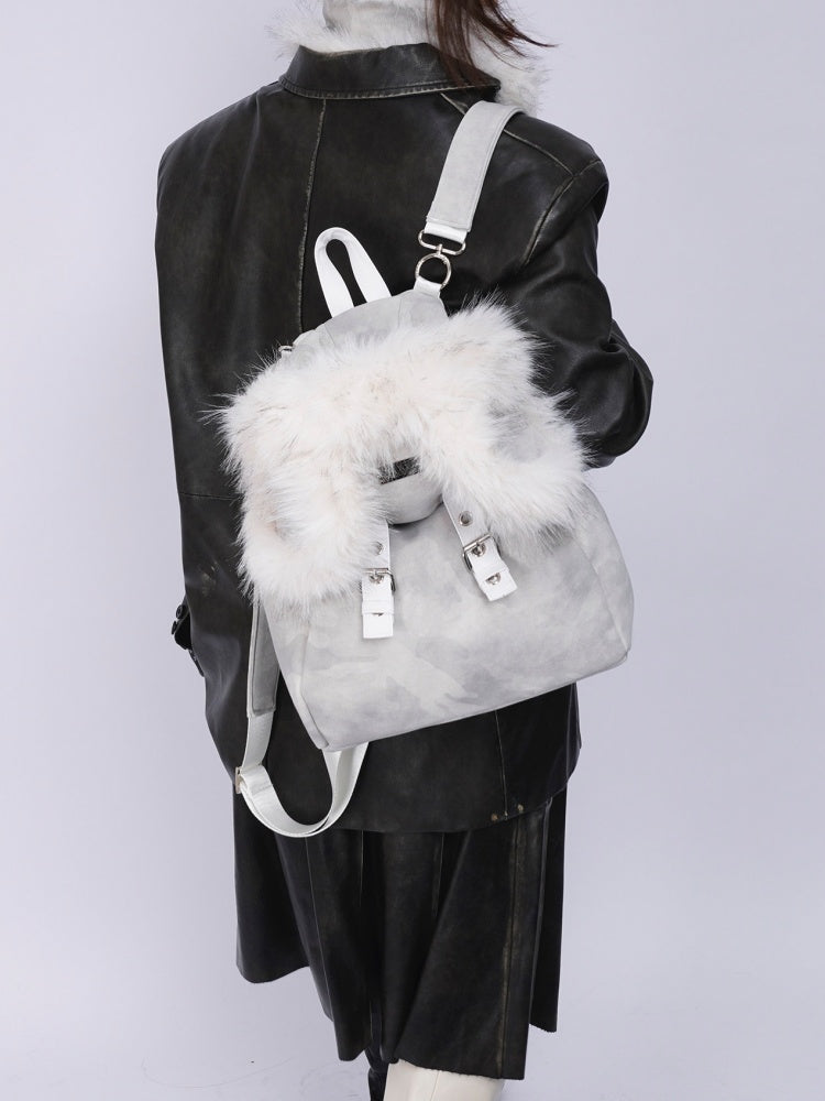 Bear Backpack Cute Class Furry Bag Crossbody Schoolbag【s0000014986】