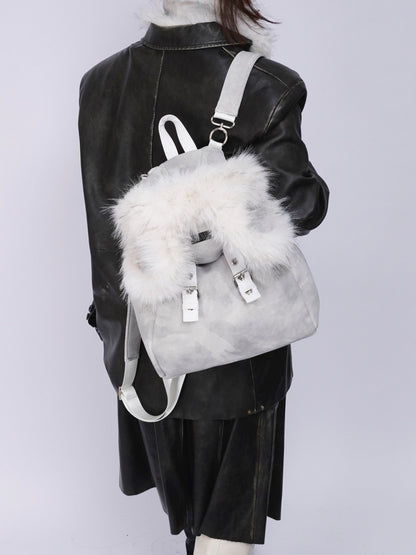 Bear Backpack Cute Class Furry Bag Crossbody Schoolbag【s0000014986】