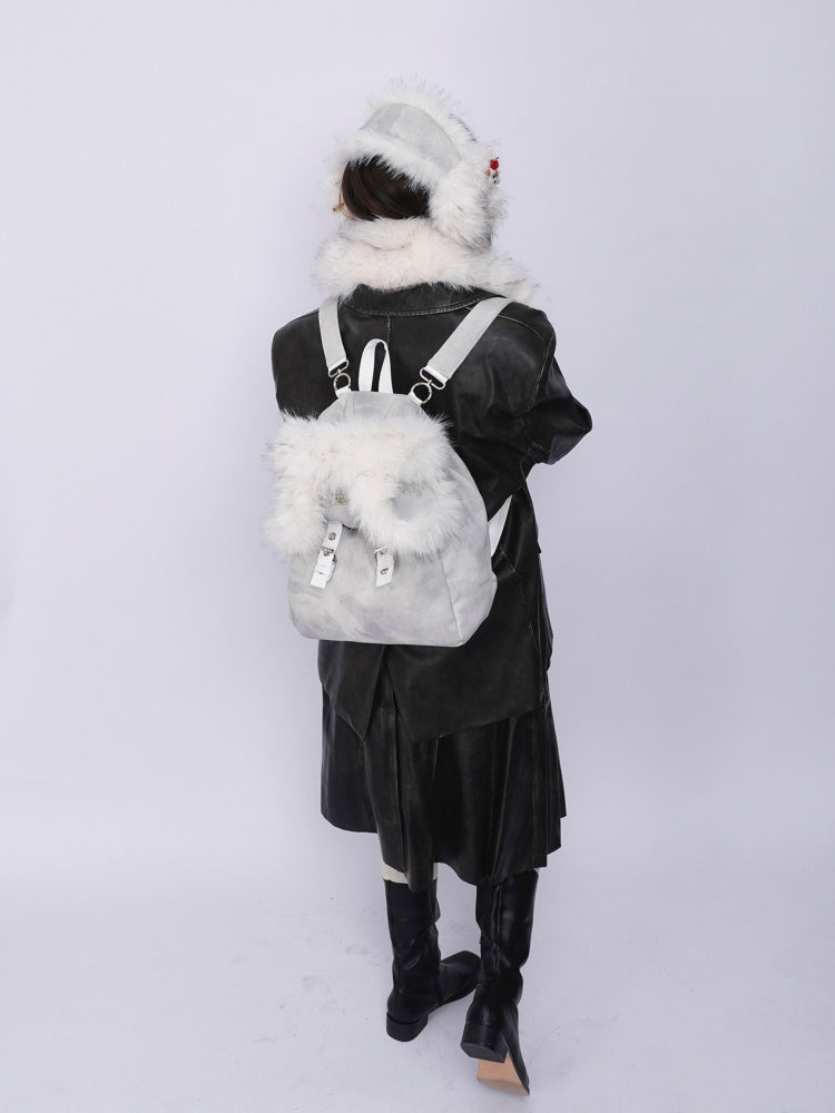 Bear Backpack Cute Class Furry Bag Crossbody Schoolbag【s0000014986】