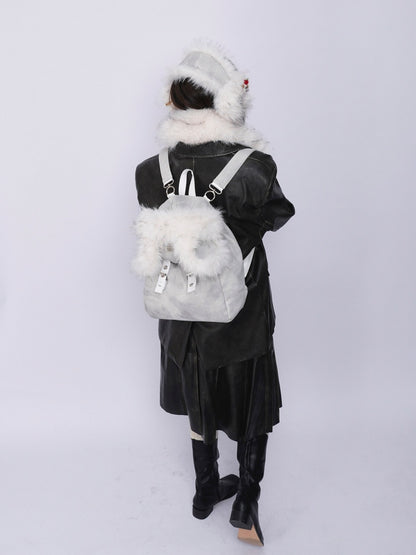 Bear Backpack Cute Class Furry Bag Crossbody Schoolbag【s0000014986】