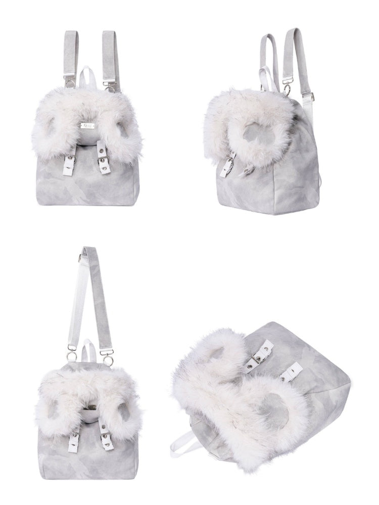 Bear Backpack Cute Class Furry Bag Crossbody Schoolbag【s0000014986】