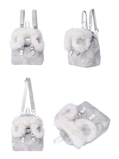 Bear Backpack Cute Class Furry Bag Crossbody Schoolbag【s0000014986】