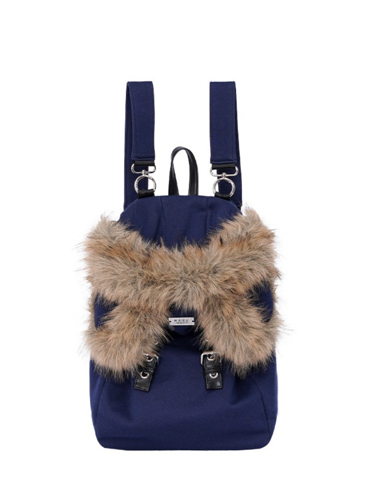 Bear Backpack Cute Class Furry Bag Crossbody Schoolbag【s0000014986】