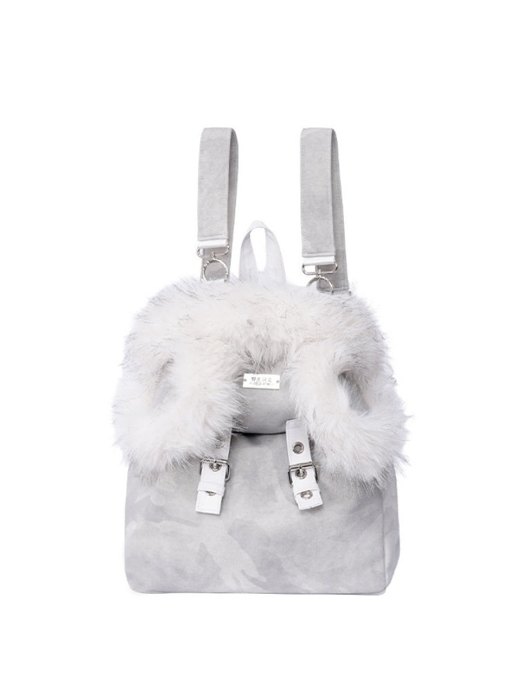 Bear Backpack Cute Class Furry Bag Crossbody Schoolbag【s0000014986】