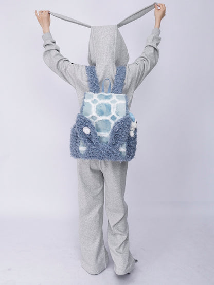 Rabbit Ears Fur Backpack Cute Class Bag Schoolbag【s0000014987】