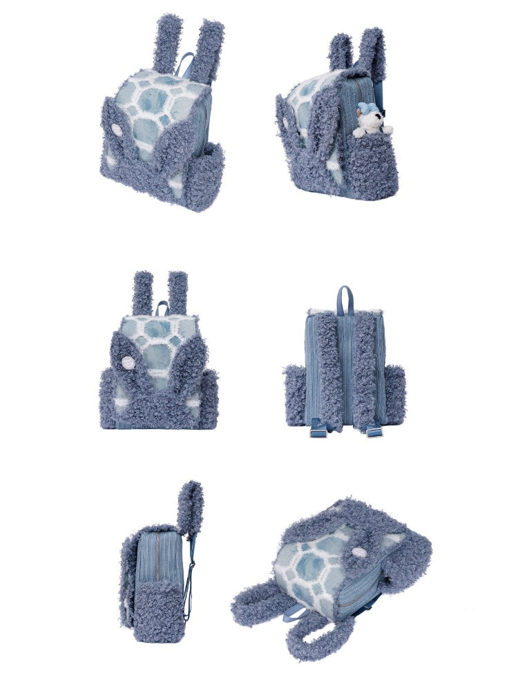 Rabbit Ears Fur Backpack Cute Class Bag Schoolbag【s0000014987】