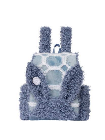 Rabbit Ears Fur Backpack Cute Class Bag Schoolbag【s0000014987】