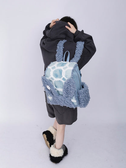 Rabbit Ears Fur Backpack Cute Class Bag Schoolbag【s0000014987】