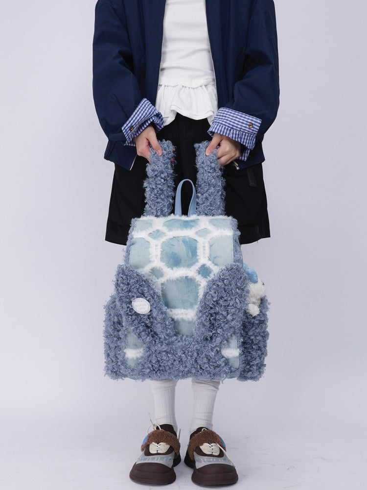 Rabbit Ears Fur Backpack Cute Class Bag Schoolbag【s0000014987】