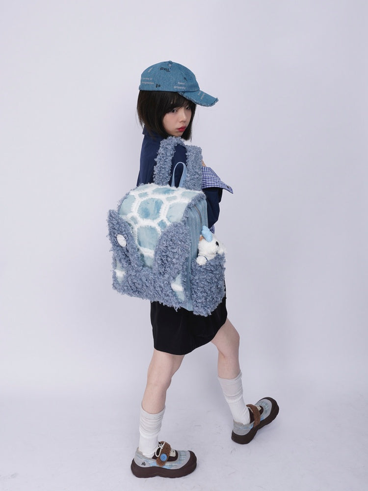 Rabbit Ears Fur Backpack Cute Class Bag Schoolbag【s0000014987】