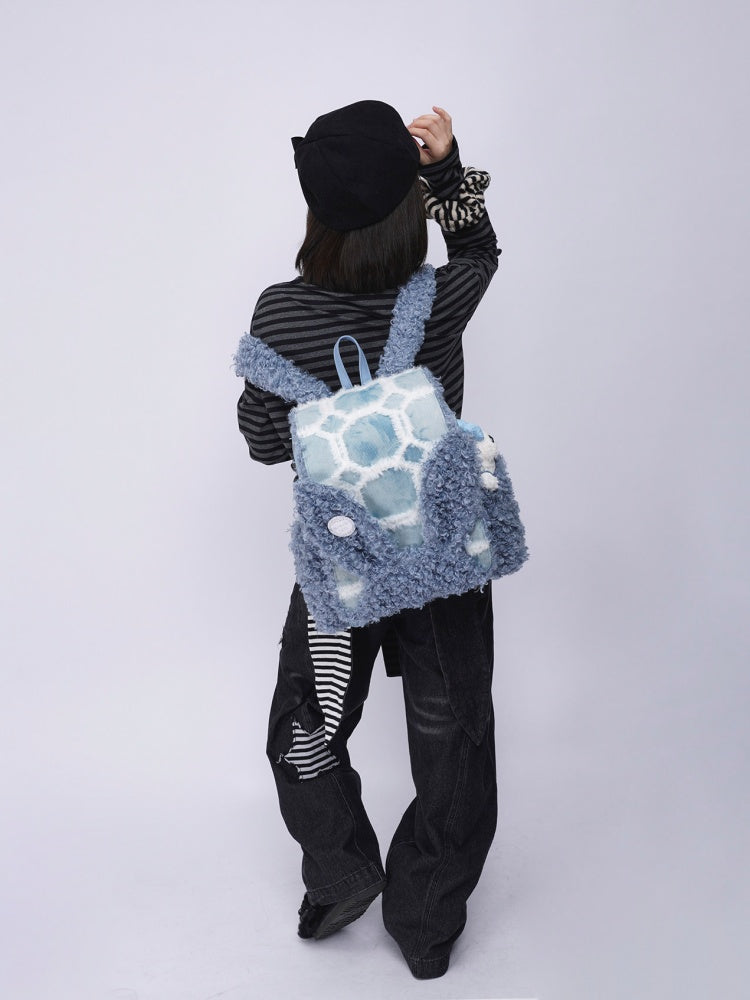 Rabbit Ears Fur Backpack Cute Class Bag Schoolbag【s0000014987】