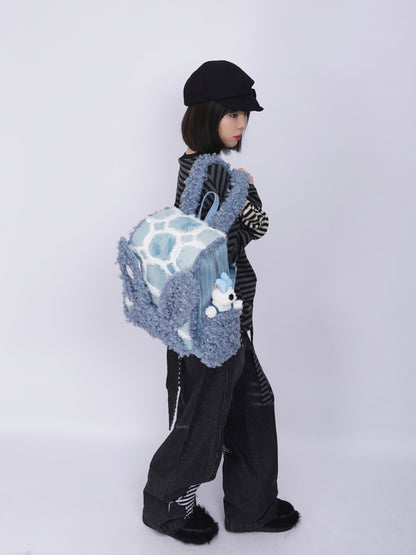 Rabbit Ears Fur Backpack Cute Class Bag Schoolbag【s0000014987】