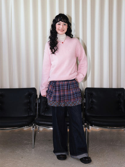 Alpaca Embroidered Pullover Sweater Knitted Top【s0000014990】