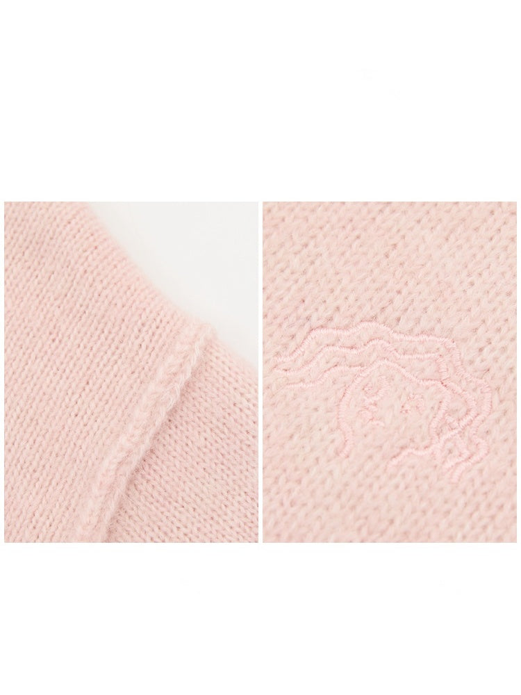 Alpaca Embroidered Pullover Sweater Knitted Top【s0000014990】