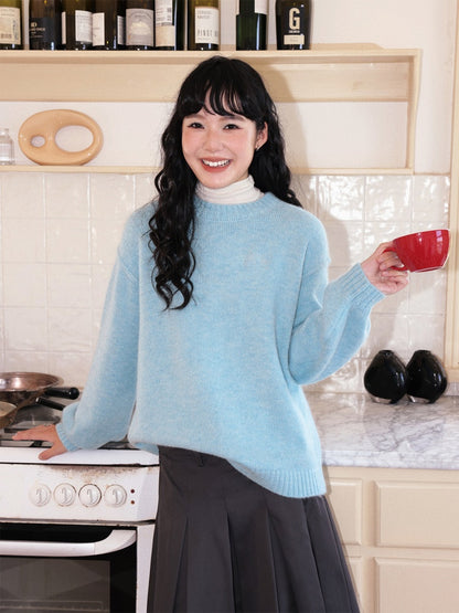 Alpaca Embroidered Pullover Sweater Knitted Top【s0000014990】