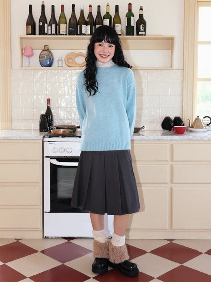 Alpaca Embroidered Pullover Sweater Knitted Top【s0000014990】