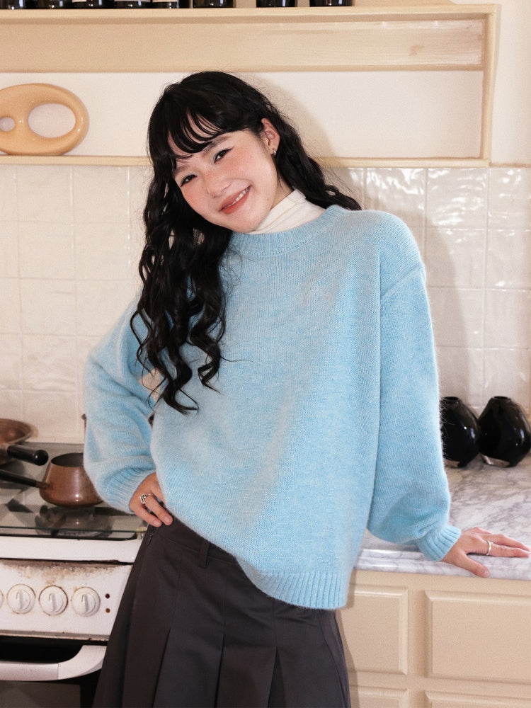 Alpaca Embroidered Pullover Sweater Knitted Top【s0000014990】