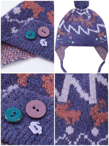 Fair Island Ear Protection Knitted Woolen Flying Hat Thickened Balaclava【s0000014992】