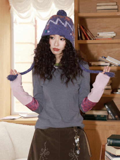 Fair Island Ear Protection Knitted Woolen Flying Hat Thickened Balaclava【s0000014992】