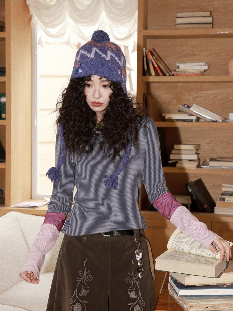 Fair Island Ear Protection Knitted Woolen Flying Hat Thickened Balaclava【s0000014992】