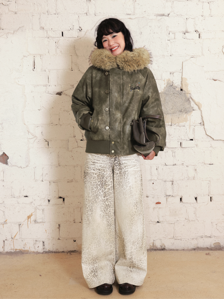 Gradient Blended Leopard Print Wide-Leg Loose Floor-Length Pants【s0000014995】