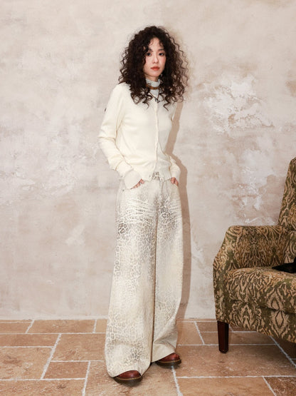 Gradient Blended Leopard Print Wide-Leg Loose Floor-Length Pants【s0000014995】