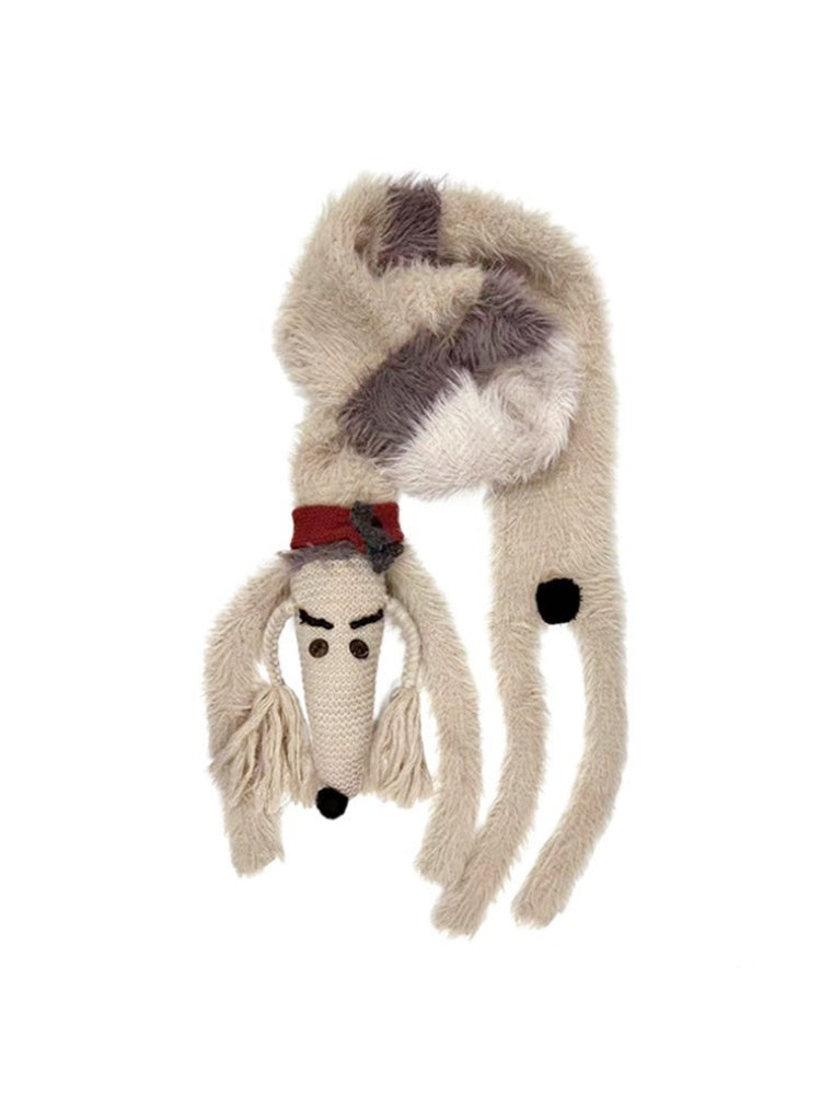 Mohair Wool Heavy Industry Puppy Warm Cute Scarf 【s0000014998】