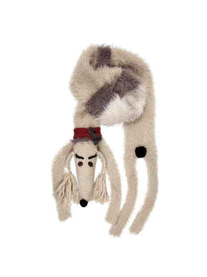 Mohair Wool Heavy Industry Puppy Warm Cute Scarf 【s0000014998】