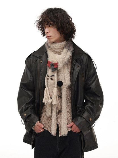 Mohair Wool Heavy Industry Puppy Warm Cute Scarf 【s0000014998】