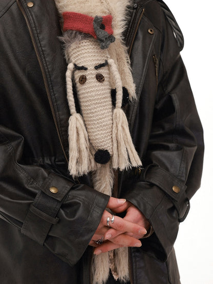 Mohair Wool Heavy Industry Puppy Warm Cute Scarf 【s0000014998】