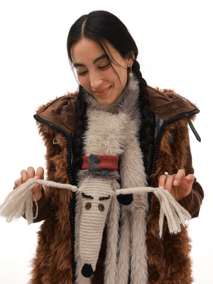 Mohair Wool Heavy Industry Puppy Warm Cute Scarf 【s0000014998】