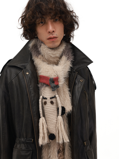 Mohair Wool Heavy Industry Puppy Warm Cute Scarf 【s0000014998】