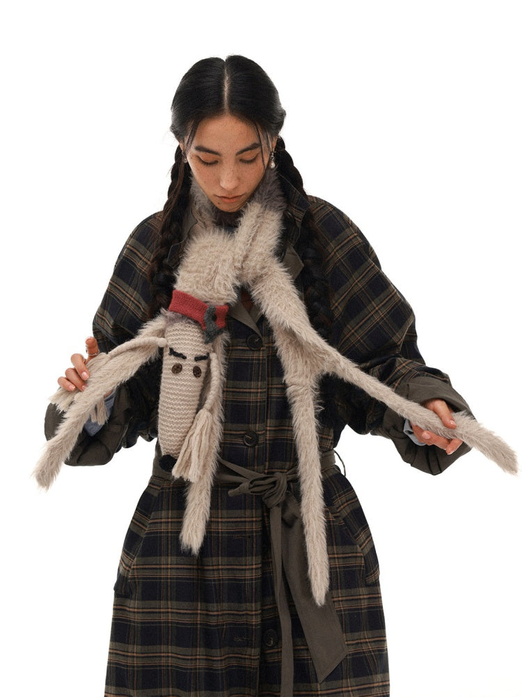 Mohair Wool Heavy Industry Puppy Warm Cute Scarf 【s0000014998】