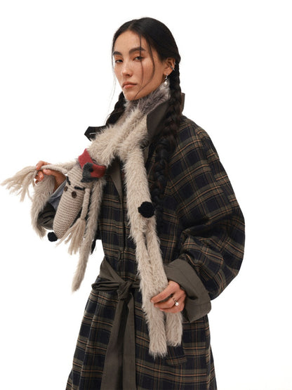 Mohair Wool Heavy Industry Puppy Warm Cute Scarf 【s0000014998】