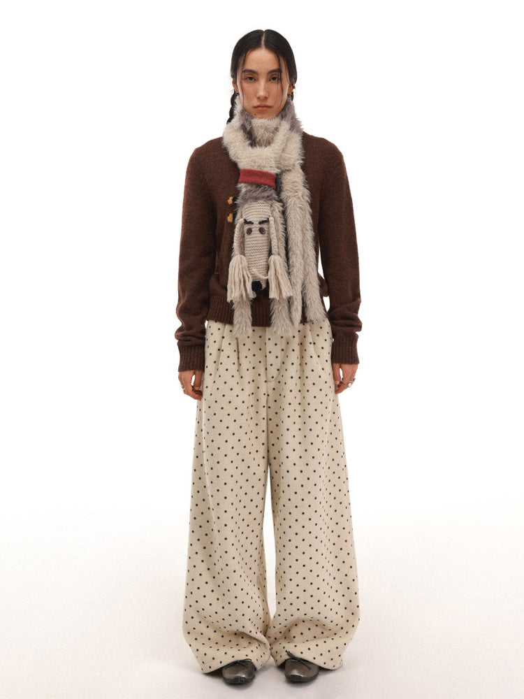 Mohair Wool Heavy Industry Puppy Warm Cute Scarf 【s0000014998】