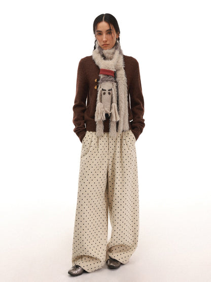 Mohair Wool Heavy Industry Puppy Warm Cute Scarf 【s0000014998】