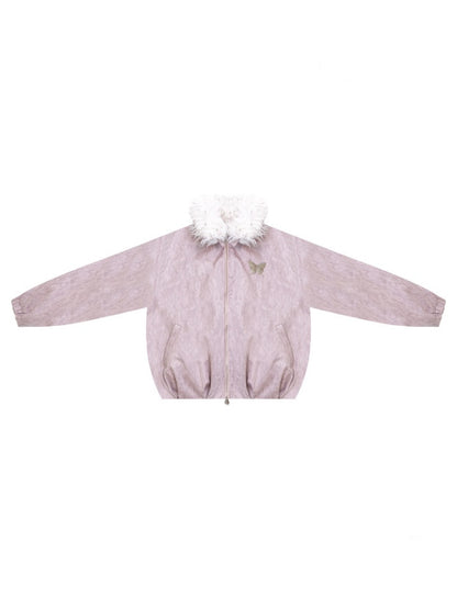 Thickened Warm Girly Fur Collar Cotton Jacket【s0000015236】